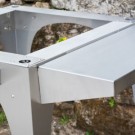 Sidehylle til Igneus Bambino bord, rustfritt stål thumbnail