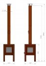 Utepeis RB73- Quaruba L Wall m/4 ben. glass 3 sider -1119 thumbnail