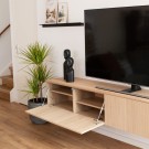 Xaralyn Jörne Long bioetanolpeis - TV-skap kombinert med bioetanolpeis - 3 KW oppvarming Jörne Long tv-møbel med bio-e thumbnail